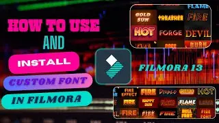 How to Add Custom Fonts In Filmora 13 || 2024 New Tutorial in  Hindi