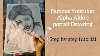 Famous Youtuber & Horror Story teller #@alphaakki  potrait Drawing 💝 || How to draw potrait ||