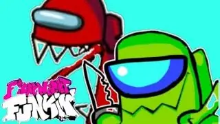 FNF 🆚 IMPOSTOR Among Us mod RED Y VERDE😏