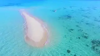 Upolu Sand Cay,  Great Barrier Reef - Drone video.