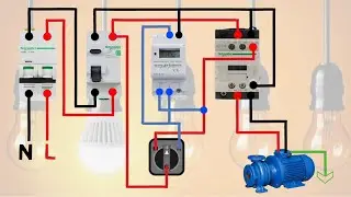 Motor connection auto manual with digital timer