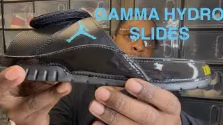 🥶RETRO JORDAN 11 GAMMMA HYDRO SLIDES!!!