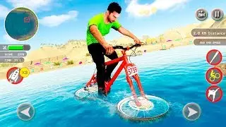 Bike Race Game - Beach Water Surfer Bicycle Racing Track Rider - Gameplay Android free games