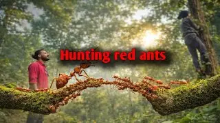 Red Ants Hunting in Forest | Unique Tribal Food of Jharkhand 🐜