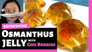 HEALTHY DESSERT RECIPE - Osmanthus Goji Berries Jelly - Traditional Chinese Healthy Dessert (桂花糕)