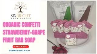 CHUNKY CONFETTI PINK S0AP #soapmakingprocess #confettisoap #cpsoap #strawberry #grapefuit #diy #fun
