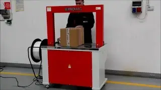 Automat do taśmowania PROMAG TP601D - zakładanie taśmy i praca