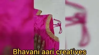 Beautiful bridal blouse work/two simple design aari work/cheap price best qwality aari work/