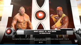 WWE 2K25 - BROCK LESNAR VS HULK HOGAN | EXTREME RULES MATCH |  PARTIES OVER GRANDPA | PS5 PRO 4K60 |