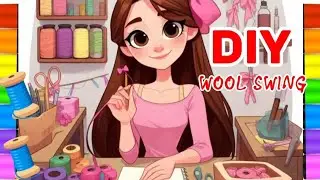 Making wool swing at home// Easy to make// Homemade craft // waste material craft