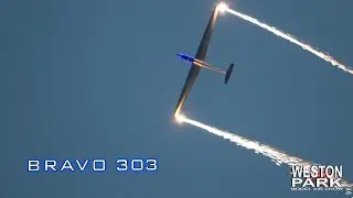 GliderFX Night display with Fireworks - Schleicher ASK-21 - G-CJKZ - Weston Park 2021