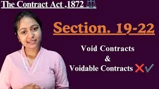 Indian Contract Act 1872 | Section 19&ndash;22 | Void & Voidable Contracts Explained |