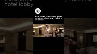 🤯 AI-Generated Hulk SMASH! 💥 Watch Bruce Banner's transformation in a luxe hotel lobby! 🏨✨ #Hulk #AI