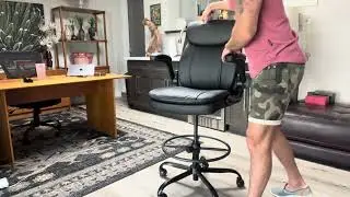 Misolant Tall Office Chair, Drafting Chair for Standing Desk, Executive Chair with Adjustable Height