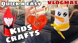 VLOGMAS DAY 15: Kids Christmas crafts out of waste material 2020 #SHORTS
