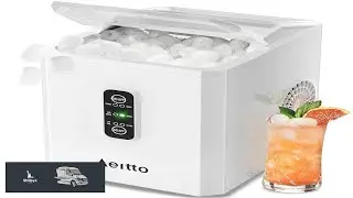 Aeitto Ice Makers Countertop 26Lbs 24H 9 Ice Cubes Release in 6 Mins
