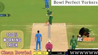 Yorker Ball Wicket Taking Trick 💯 | Real Cricket Swipe Bowling Tips | RC Swipe
