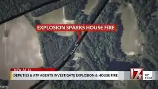 Explosion sparks Wake County house fire near Wendell