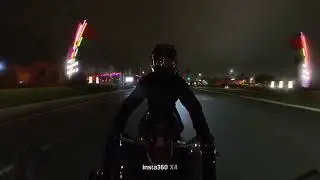 Moto Night Ride on Jamboree Road in Orange County, CA
