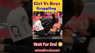 Girl vs Boy Grappling: Wait For The End! 🔥#grappling #jiujitsu #wrestling #trending