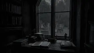 Where Rain Lingers on Silent Pages of a Forgotten Study, Echoing Thoughts That Refuse to Sleep