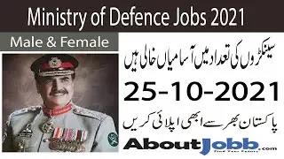 Ministry of Defense jobs 2021 | New Jobs In Pakistan 2021 | Govt Jobs In MOD 2021