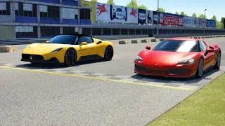 Ferrari 296 GTB vs Maserati MC20 at Monza Full Course