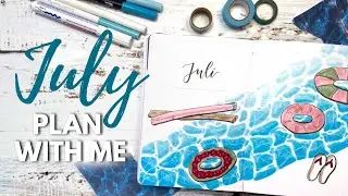 My Bullet Journal Setup for July 2021 | Pool Party theme 🍉