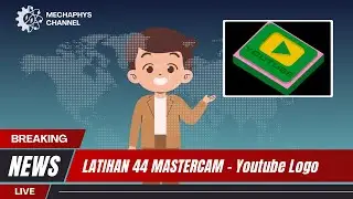 Latihan 45 MasterCAM X5 | Materi Belajar CNC | Project Membuat Logo YOUTUBE 100x100
