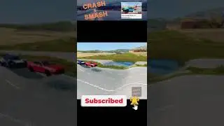 Mustang Brutal Slow Motion Crash #4 - BeamNG 🚗 #shorts