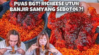PUAS MAKAN RICHEESE UTUH LEVEL 50 BONCABE BANJUR SEBOTOL SAUS SAMYANG?!