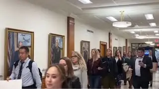 Dozens of reporters walk out of Pentagon amid new journalist demands