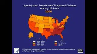 CDC Prevalence Map of Diabetes Trends