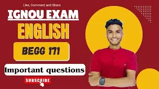 BEGG 171 | Demo Class | Important questions | English | Media and communication | IGNOU WALAY