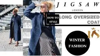 Styling | LONG OVERSIZED WINTER COAT | Jigsaw Luxe Fur Coat, Navy