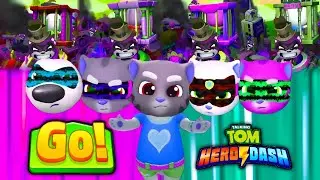 TALKING TOM HERO DASH ] COLOUR REACTION WORLD HEROES FIGHTS VS WALKTHROUGH BOSSES TRAPS FRIENDS SAVE