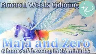 Maja and Zero the Pegasus - Coloring Bluebell Woods Coloring Book - lauracolorstoo