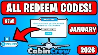 CABIN CREW SIMULATOR ALL NEW & WORKING CODES FOR JANUARY 2026 ROBLOX
