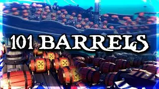 EXPLODING 101 GUNPOWDER BARRELS in SEA OF THIEVES | 101 Barrels