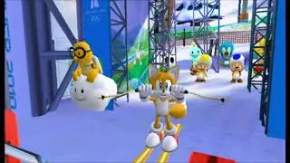 Mario & Sonic at the Olympic Winter Games - Giant Slalom (All Characters)