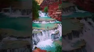 Havasu Falls is a waterfall on Havasu Creek in the Grand Canyon, Arizona, United States. #short