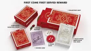 Red Roses Playing Cards: Premium Gold Foil Edition