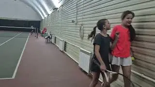 Sofia tennis training in Moscow countryside