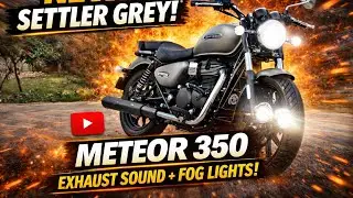 Royal Enfield meteor modification 2025🔥grey #royalenfield #meteor #meteor350 #modification #exhaust 