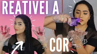 REATIVEI A COR E O BRILHO DO MEU CABELO DEPOIS DE 15 DIAS !! RETOCANDO O PRETO! (Cabelo)| Kah Bispo