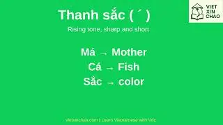 (VietXinChao) Vietnamese Alphabet  -Tones  | Learn Vietnamese with Vdc