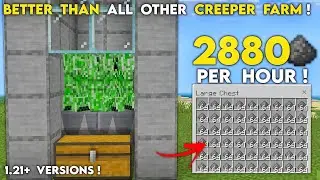EASIEST CREEPER FARM in Minecraft Bedrock 1.21 ! (2880/Hour)