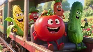 🚂 Овощной поезд 🥦🥕 #дети #стихи #мультфильм #длятебя #малыш #jariworld #короткиестихи #веселоеобу...