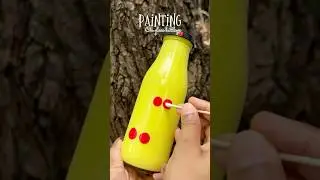 Painting on glass Bottle#diy #diycrafts #acrylicpainting #acrylicart #artshorts #shortsviral #art