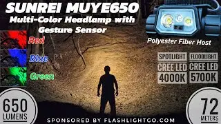 SUNREI MUYE650 Headlamp: Spotlight 4000K Floodlight 5700K Cree LEDs